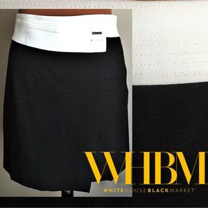White House Black Market Black and White Mini Skirt